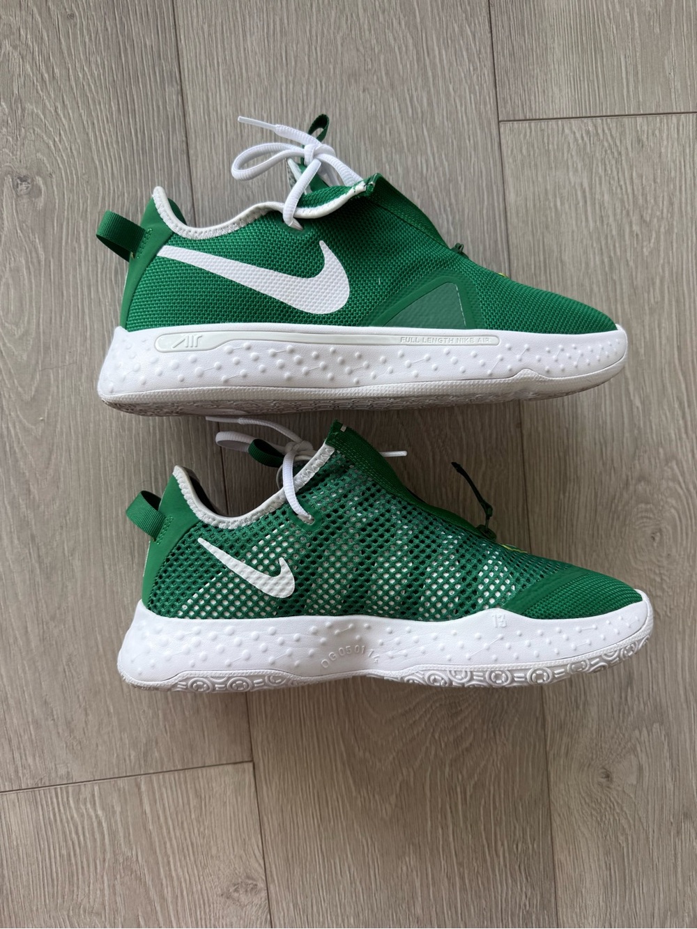 Nike PG 4 By You Custom Green White Men’s Size 10 Paul George Basketball Shoes